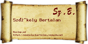 Székely Bertalan névjegykártya